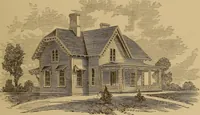Picture 113 of 188 from Hobbs's architecture: containing designs and ground plans for villas, cottages and other edifices, both suburban and rural, adapted to the United States. With rules for criticism, and introduction (1876), leaf 194