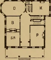 An illustration from Hobbs's architecture: containing designs and ground plans for villas, cottages and other edifices, both suburban and rural, adapted to the United States. With rules for criticism, and introduction (1876)