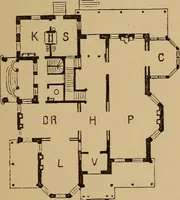 An illustration from Hobbs's architecture: containing designs and ground plans for villas, cottages and other edifices, both suburban and rural, adapted to the United States. With rules for criticism, and introduction (1876)