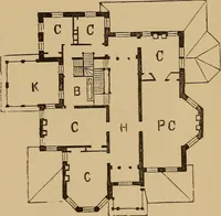 Picture 134 of 188 from Hobbs's architecture: containing designs and ground plans for villas, cottages and other edifices, both suburban and rural, adapted to the United States. With rules for criticism, and introduction (1876), leaf 216