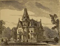 An illustration from Hobbs's architecture: containing designs and ground plans for villas, cottages and other edifices, both suburban and rural, adapted to the United States. With rules for criticism, and introduction (1876)