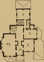 An illustration from Hobbs's architecture: containing designs and ground plans for villas, cottages and other edifices, both suburban and rural, adapted to the United States. With rules for criticism, and introduction (1876)