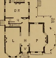 An illustration from Hobbs's architecture: containing designs and ground plans for villas, cottages and other edifices, both suburban and rural, adapted to the United States. With rules for criticism, and introduction (1876)