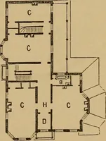 An illustration from Hobbs's architecture: containing designs and ground plans for villas, cottages and other edifices, both suburban and rural, adapted to the United States. With rules for criticism, and introduction (1876)