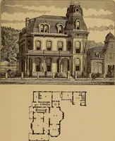 An illustration from Hobbs's architecture: containing designs and ground plans for villas, cottages and other edifices, both suburban and rural, adapted to the United States. With rules for criticism, and introduction (1876)