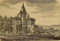 An illustration from Hobbs's architecture: containing designs and ground plans for villas, cottages and other edifices, both suburban and rural, adapted to the United States. With rules for criticism, and introduction (1876)