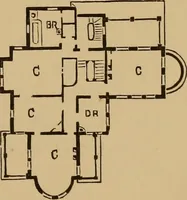 An illustration from Hobbs's architecture: containing designs and ground plans for villas, cottages and other edifices, both suburban and rural, adapted to the United States. With rules for criticism, and introduction (1876)