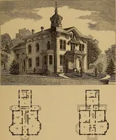 An illustration from Hobbs's architecture: containing designs and ground plans for villas, cottages and other edifices, both suburban and rural, adapted to the United States. With rules for criticism, and introduction (1876)