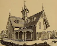An illustration from Hobbs's architecture: containing designs and ground plans for villas, cottages and other edifices, both suburban and rural, adapted to the United States. With rules for criticism, and introduction (1876)