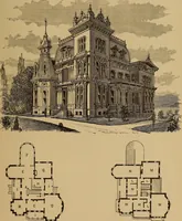 An illustration from Hobbs's architecture: containing designs and ground plans for villas, cottages and other edifices, both suburban and rural, adapted to the United States. With rules for criticism, and introduction (1876)