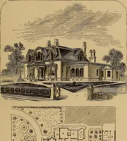 An illustration from Hobbs's architecture: containing designs and ground plans for villas, cottages and other edifices, both suburban and rural, adapted to the United States. With rules for criticism, and introduction (1876)