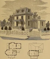 Picture 25 of 188 from Hobbs's architecture: containing designs and ground plans for villas, cottages and other edifices, both suburban and rural, adapted to the United States. With rules for criticism, and introduction (1876), leaf 58
