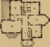 An illustration from Hobbs's architecture: containing designs and ground plans for villas, cottages and other edifices, both suburban and rural, adapted to the United States. With rules for criticism, and introduction (1876)
