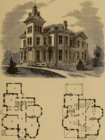 Picture 43 of 188 from Hobbs's architecture: containing designs and ground plans for villas, cottages and other edifices, both suburban and rural, adapted to the United States. With rules for criticism, and introduction (1876), leaf 74