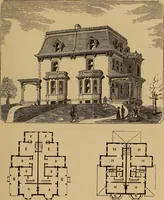 An illustration from Hobbs's architecture: containing designs and ground plans for villas, cottages and other edifices, both suburban and rural, adapted to the United States. With rules for criticism, and introduction (1876)