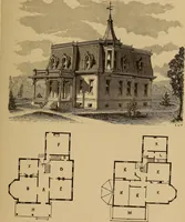 Picture 51 of 188 from Hobbs's architecture: containing designs and ground plans for villas, cottages and other edifices, both suburban and rural, adapted to the United States. With rules for criticism, and introduction (1876), leaf 84