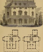 An illustration from Hobbs's architecture: containing designs and ground plans for villas, cottages and other edifices, both suburban and rural, adapted to the United States. With rules for criticism, and introduction (1876)