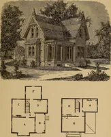 An illustration from Hobbs's architecture: containing designs and ground plans for villas, cottages and other edifices, both suburban and rural, adapted to the United States. With rules for criticism, and introduction (1876)