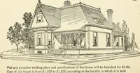 An illustration from Hodgson's low cost American homes; perspective views and floor plans of one hundred low and medium priced houses (1905)