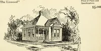 An illustration from Hodgson's low cost American homes; perspective views and floor plans of one hundred low and medium priced houses (1905)