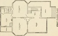 An illustration from Hodgson's low cost American homes; perspective views and floor plans of one hundred low and medium priced houses (1905)