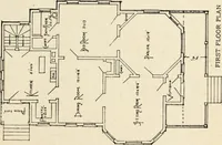 An illustration from Hodgson's low cost American homes; perspective views and floor plans of one hundred low and medium priced houses (1905)
