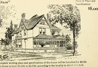 An illustration from Hodgson's low cost American homes; perspective views and floor plans of one hundred low and medium priced houses (1905)