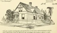 An illustration from Hodgson's low cost American homes; perspective views and floor plans of one hundred low and medium priced houses (1905)