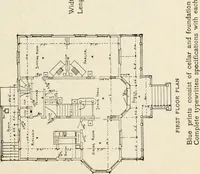 An illustration from Hodgson's low cost American homes; perspective views and floor plans of one hundred low and medium priced houses (1905)