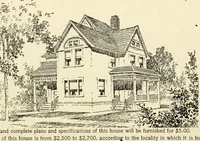 An illustration from Hodgson's low cost American homes; perspective views and floor plans of one hundred low and medium priced houses (1905)