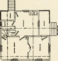 An illustration from Hodgson's low cost American homes; perspective views and floor plans of one hundred low and medium priced houses (1905)