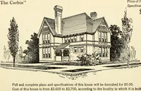 An illustration from Hodgson's low cost American homes; perspective views and floor plans of one hundred low and medium priced houses (1905)
