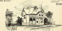 An illustration from Hodgson's low cost American homes; perspective views and floor plans of one hundred low and medium priced houses (1905)