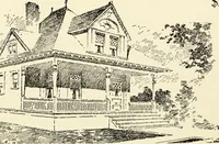 An illustration from Hodgson's low cost American homes; perspective views and floor plans of one hundred low and medium priced houses (1905)