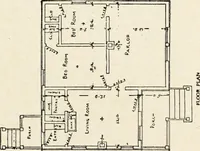 An illustration from Hodgson's low cost American homes; perspective views and floor plans of one hundred low and medium priced houses (1905)