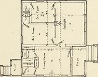 An illustration from Hodgson's low cost American homes; perspective views and floor plans of one hundred low and medium priced houses (1905)