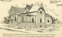 An illustration from Hodgson's low cost American homes; perspective views and floor plans of one hundred low and medium priced houses (1905)
