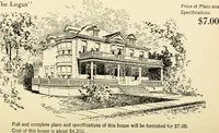 An illustration from Hodgson's low cost American homes; perspective views and floor plans of one hundred low and medium priced houses (1905)