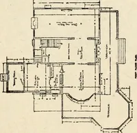 An illustration from Hodgson's low cost American homes; perspective views and floor plans of one hundred low and medium priced houses (1905)