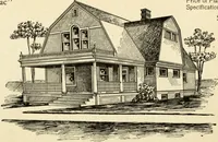 An illustration from Hodgson's low cost American homes; perspective views and floor plans of one hundred low and medium priced houses (1905)