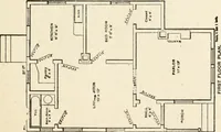 An illustration from Hodgson's low cost American homes; perspective views and floor plans of one hundred low and medium priced houses (1905)