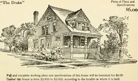 An illustration from Hodgson's low cost American homes; perspective views and floor plans of one hundred low and medium priced houses (1905)