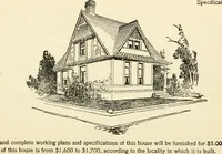 An illustration from Hodgson's low cost American homes; perspective views and floor plans of one hundred low and medium priced houses (1905)
