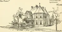 An illustration from Hodgson's low cost American homes; perspective views and floor plans of one hundred low and medium priced houses (1905)