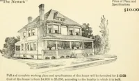 An illustration from Hodgson's low cost American homes; perspective views and floor plans of one hundred low and medium priced houses (1905)