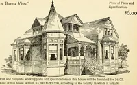 An illustration from Hodgson's low cost American homes; perspective views and floor plans of one hundred low and medium priced houses (1905)