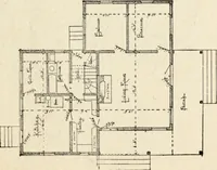 An illustration from Hodgson's low cost American homes; perspective views and floor plans of one hundred low and medium priced houses (1905)