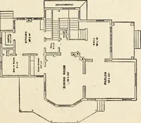 An illustration from Hodgson's low cost American homes; perspective views and floor plans of one hundred low and medium priced houses (1905)