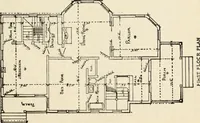 An illustration from Hodgson's low cost American homes; perspective views and floor plans of one hundred low and medium priced houses (1905)