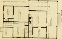 An illustration from Hodgson's modern house building : perspective views and floor plans of fifty low and medium priced houses ; full and complete working plans and specifications of any of these houses will be mailed at the low prices named, on the same day the order is received ; illustrated (1905)